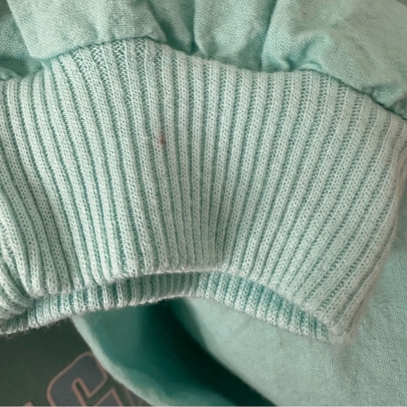 Vintage 90s Teal Graphic Pullover Las Vegas Travel Patch Collared Large - Picture 10 of 14